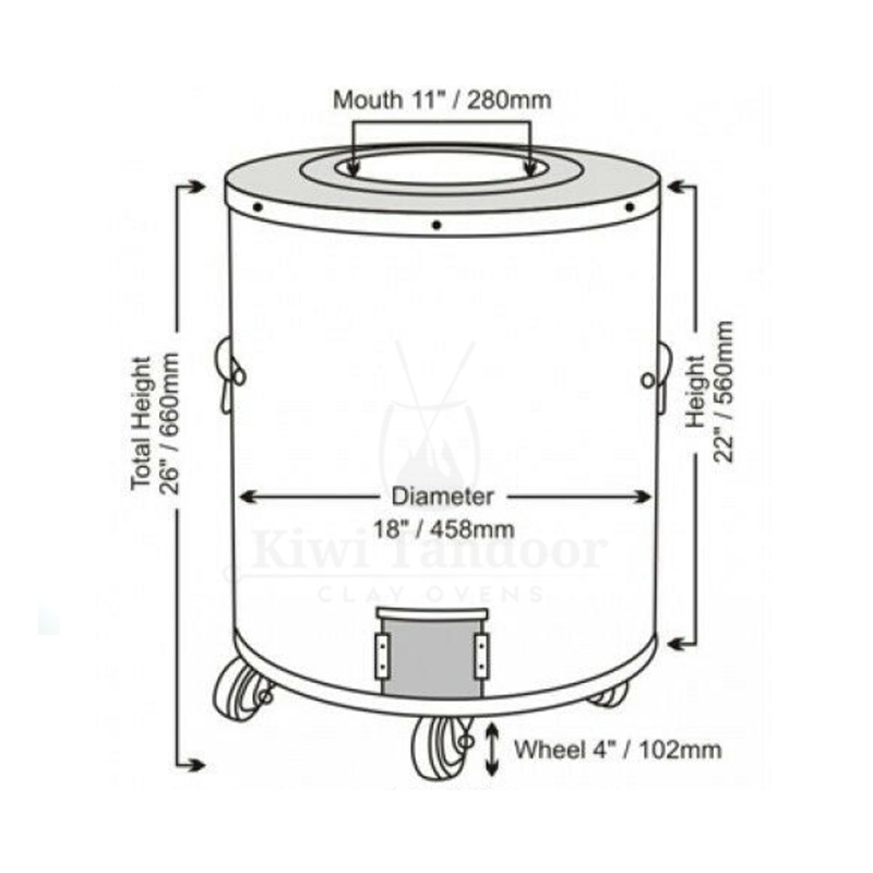 kiwi tandoor dimensions